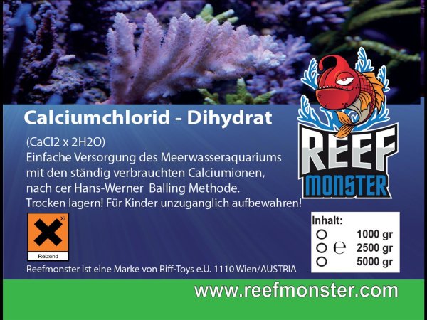 ReefMonster Balling Salz - Calciumchlorid-Dihydrat 2500g