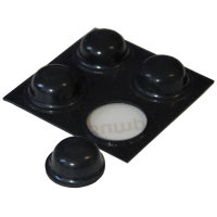 Tunze 4 Elastikpuffer ¯11 x 5 mm, schwarz