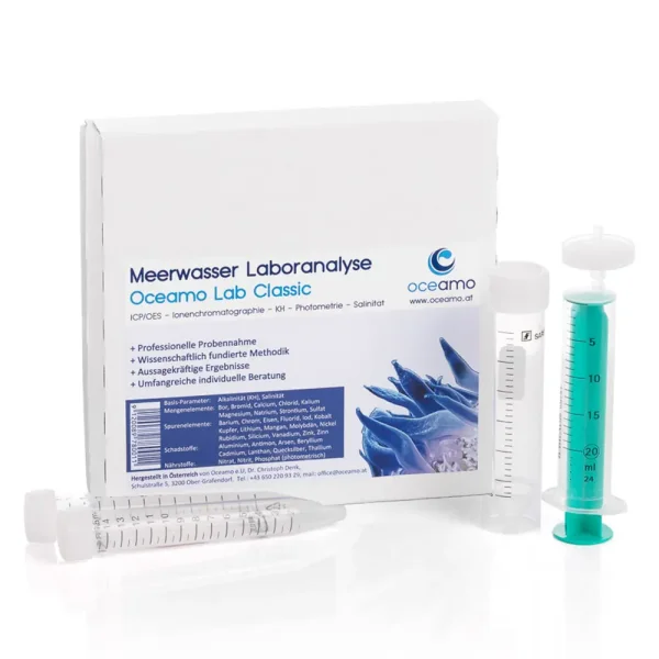 Oceamo Meerwasser Classic Laboranalyse ICP und mehr