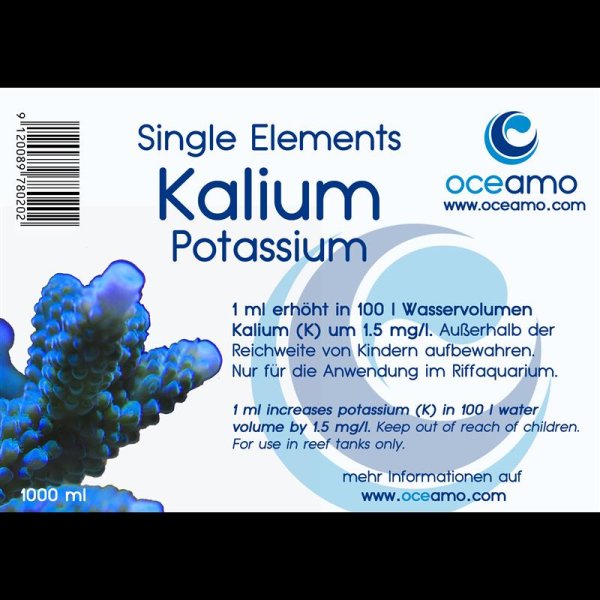 Oceamo Single Elements Kalium /Potassium 1000ml