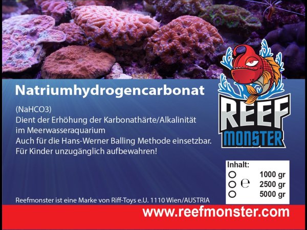 ReefMonster Balling Salz - KH PLUS Natriumhydrogencarbonat 1000g
